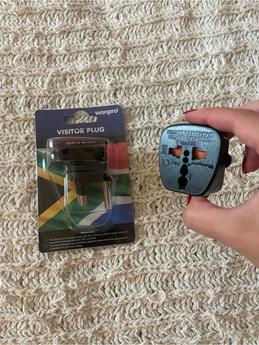 South Africa Black Visitor Travel Plug Adapter - Pack of 2